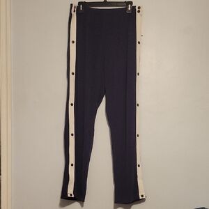 Women's Stylish Navy Joggers with White Stripes